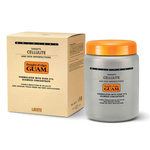 GUAM Original seaweed mud anti-cellulite body wrap, 2.2 lb jar and box