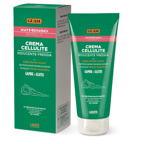 GUAM Inthenso Effect anti-cellulite cream cold formula tube with box, 200ml, green packaging