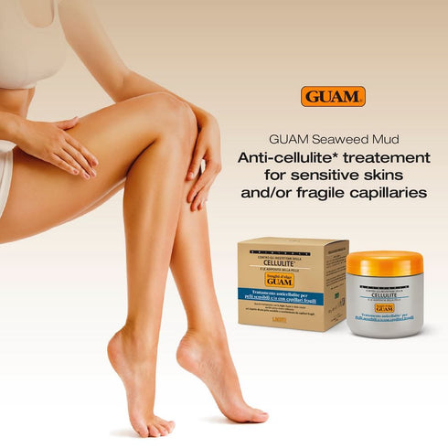 GUAM seaweed mud anti-cellulite wrap for sensitive skin and fragile capillaries