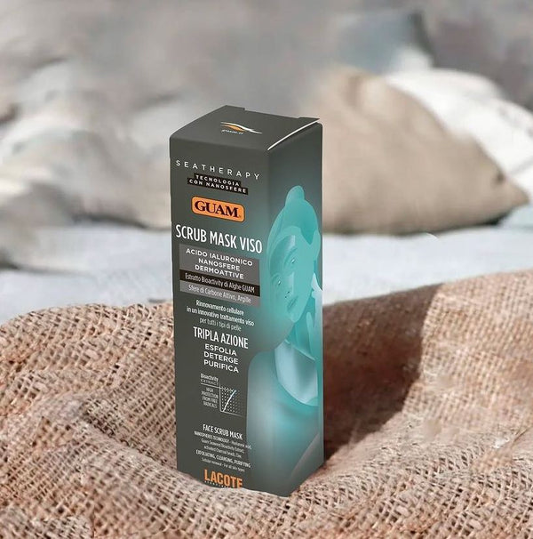 Guam SeaTherapy Face Scrub Mask Triple Action with Charcoal Spheres