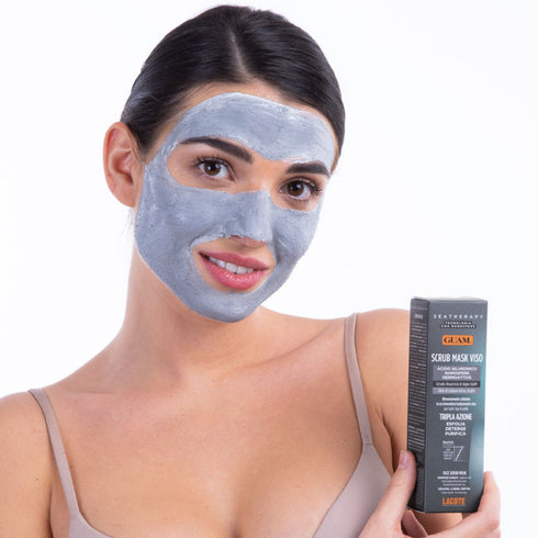 Guam SeaTherapy Face Scrub Mask Triple Action with Charcoal Spheres