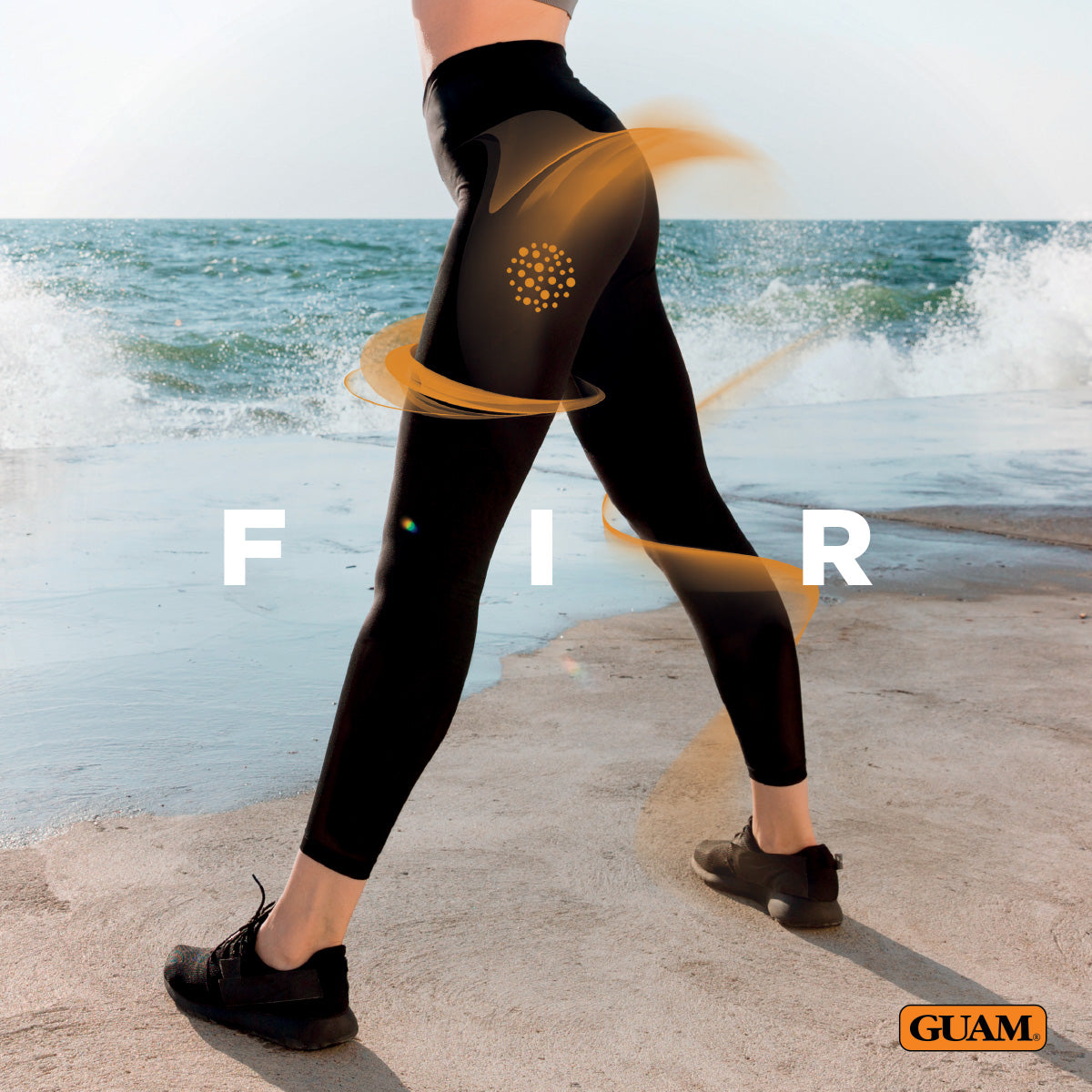 Guam Anti-Cellulite Leggings for Women Power FIT, Seaweed Infrared Heat  Reflecting Fabric, Cellulite Reducing Gym Pants