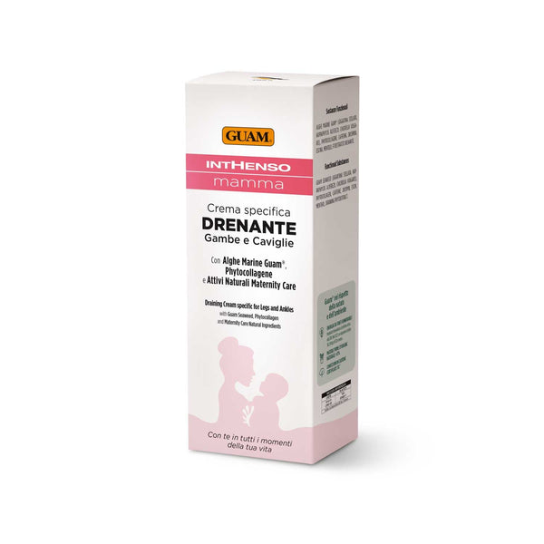 GUAM Inthenso Mom draining cream box for swollen legs and ankles in pregnancy