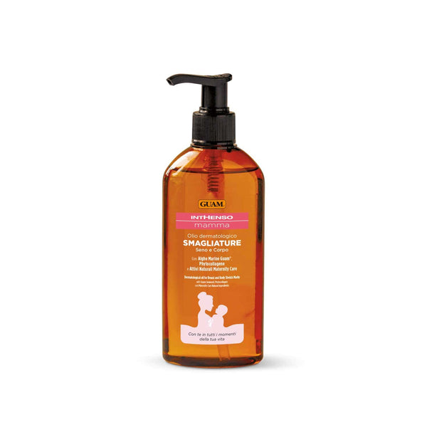 GUAM Inthenso Mom stretch mark oil, the best stretch mark cream alternative for pregnancy and breastfeeding