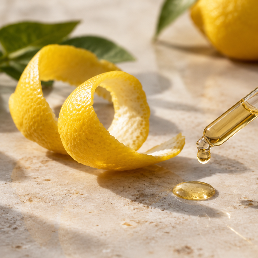 Lemon peel and lemon essential oil, an ingredient in GUAM seaweed mud