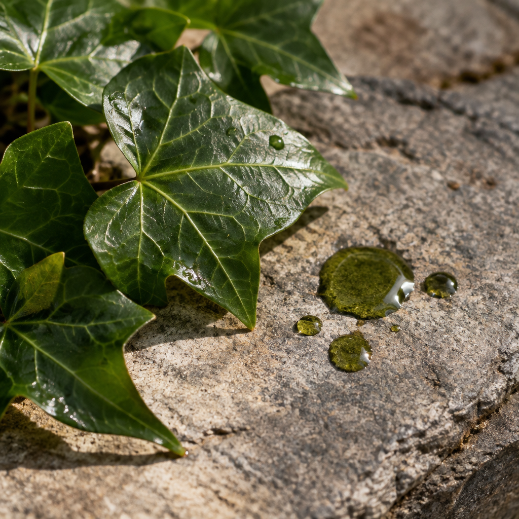 Fresh ivy leaves, used in GUAM anti-cellulite formulas