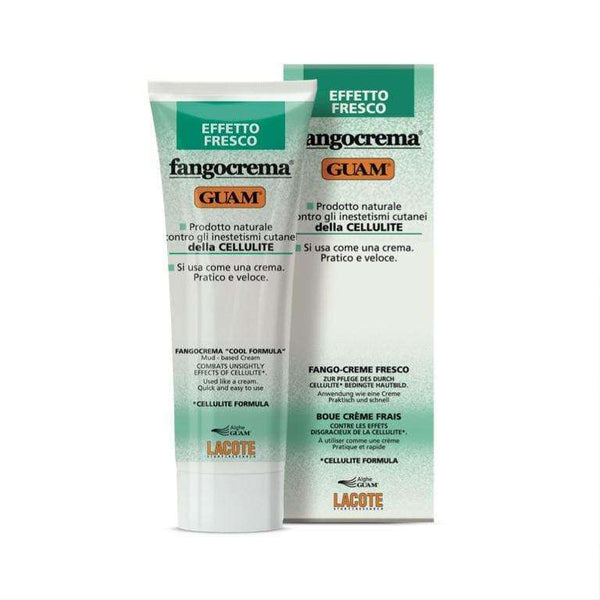 GUAM Fangocrema Fresco cooling cream tube and box for swollen ankles and sensitive skin