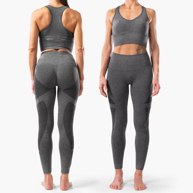GUAM POWER FIT anti-cellulite leggings, front and back